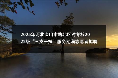 2025年河北唐山市路北区对考核2022级“三支一扶”服务期满志愿者拟聘用人员公示 图片