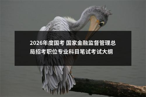 2026年度国考 国家金融监督管理总局招考职位专业科目笔试考试大纲 图片
