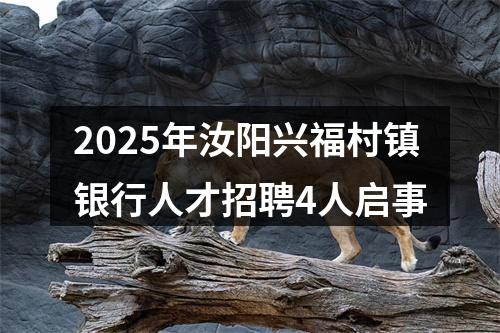 2025年汝阳兴福村镇银行人才招聘4人启事 图片