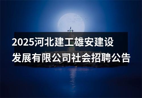 2025河北建工雄安建设发展有限公司社会招聘公告 图片