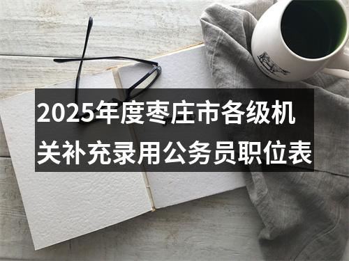 2025年度枣庄市各级机关补充录用公务员职位表 图片