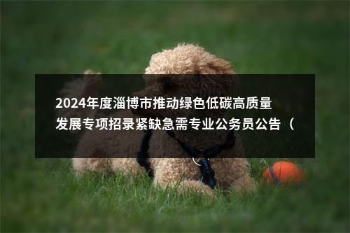 2024年度淄博市推动绿色低碳高质量发展专项招录紧缺急需专业公务员公告（11人） 图片