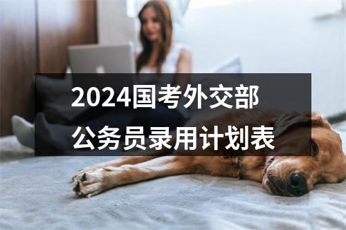 2024国考外交部公务员录用计划表 图片