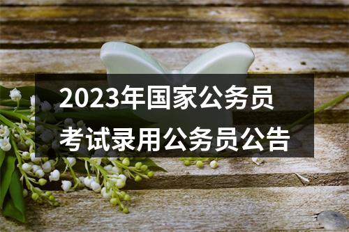 2023年国家公务员考试录用公务员公告 图片