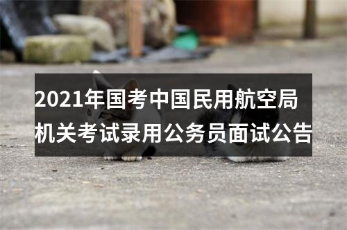 2021年国考中国民用航空局机关考试录用公务员面试公告 图片