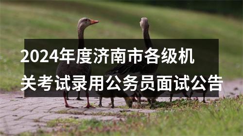 2024年度济南市各级机关考试录用公务员面试公告 图片