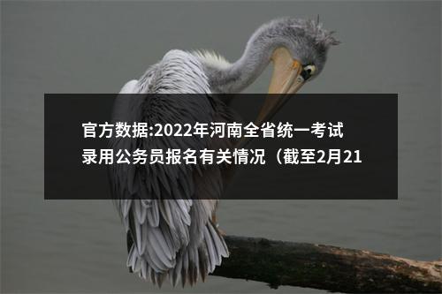官方数据:2022年河南全省统一考试录用公务员报名有关情况（截至2月21日10点） 图片