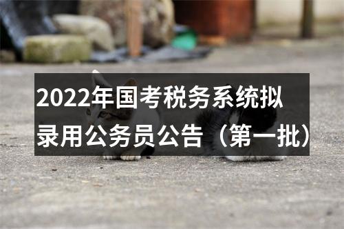 2022年国考税务系统拟录用公务员公告（第一批） 图片