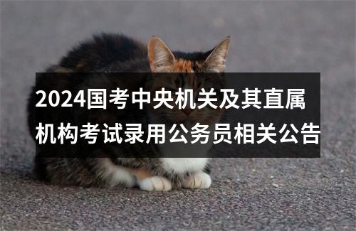 2024国考中央机关及其直属机构考试录用公务员相关公告 图片