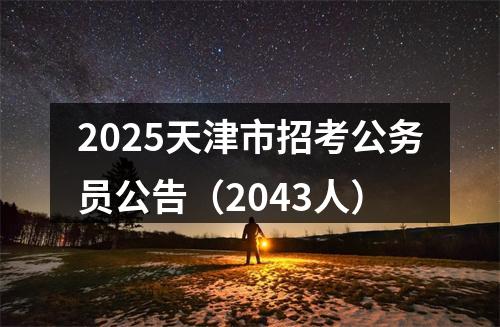 2025天津市招考公务员公告（2043人） 图片