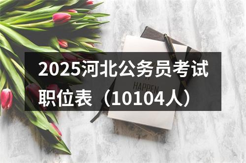 2025河北公务员考试职位表（10104人） 图片