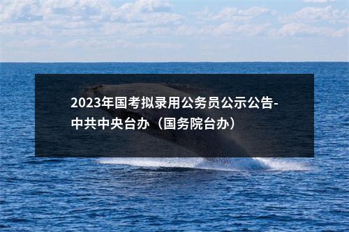 2023年国考拟录用公务员公示公告-中共中央台办（国务院台办） 图片