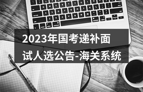2023年国考递补面试人选公告-海关系统 图片