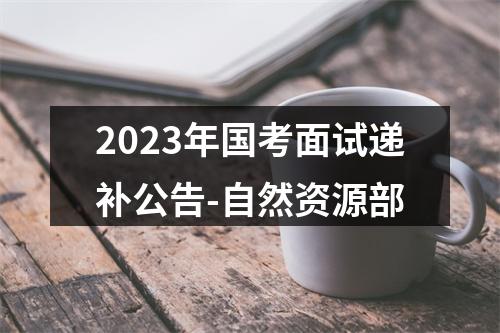 2023年国考面试递补公告-自然资源部 图片