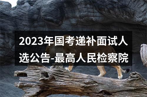 2023年国考递补面试人选公告-最高人民检察院 图片