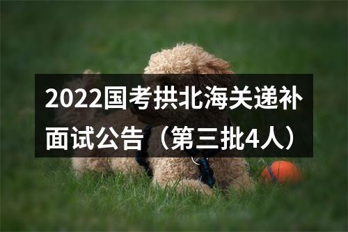 2022国考拱北海关递补面试公告（第三批4人） 图片