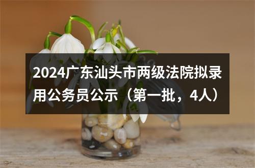 2024广东汕头市两级法院拟录用公务员公示（第一批，4人） 图片