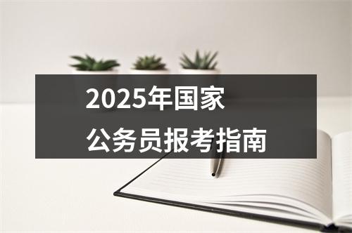 2025年国家公务员报考指南 图片