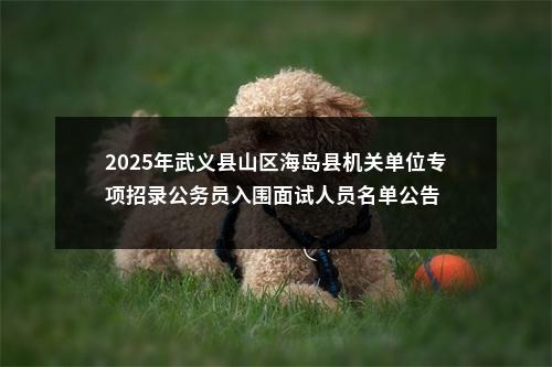 2025年武义县山区海岛县机关单位专项招录公务员入围面试人员名单公告 图片