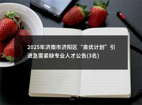 2025年济南市济阳区“泉优计划”引进急需紧缺专业人才公告(3名) 图片