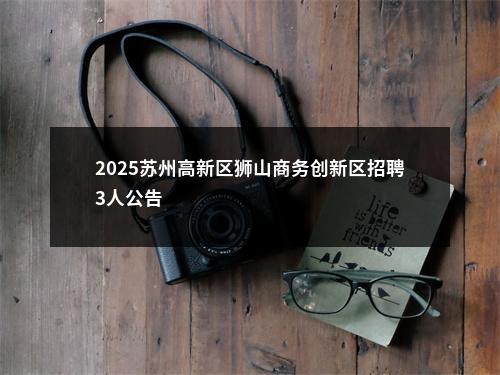 2025苏州高新区狮山商务创新区招聘3人公告                进入阅读模式 图片