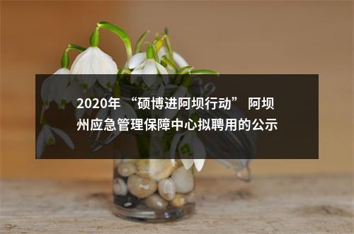 2020年 “硕博进阿坝行动” 阿坝州应急管理保障中心拟聘用的公示 图片