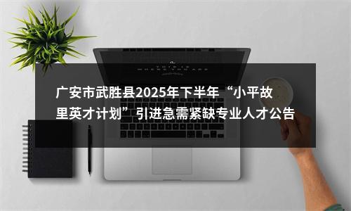 广安市武胜县2025年下半年“小平故里英才计划”引进急需紧缺专业人才公告 图片