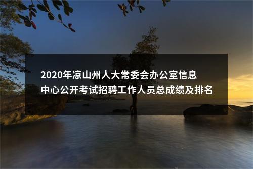2020年凉山州人大常委会办公室信息中心公开考试招聘工作人员总成绩及排名的公告 图片