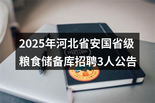 2025年河北省安国省级粮食储备库招聘3人公告 图片