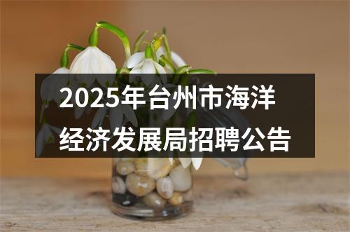 2025年台州市海洋经济发展局招聘公告 图片