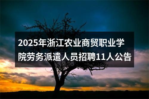 2025年浙江农业商贸职业学院劳务派遣人员招聘11人公告 图片