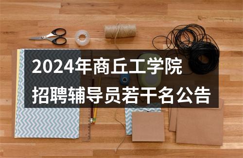 2024年商丘工学院招聘辅导员若干名公告 图片