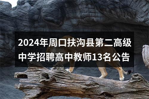 2024年周口扶沟县第二高级中学招聘高中教师13名公告 图片