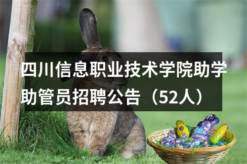 四川信息职业技术学院助学助管员招聘公告（52人） 图片