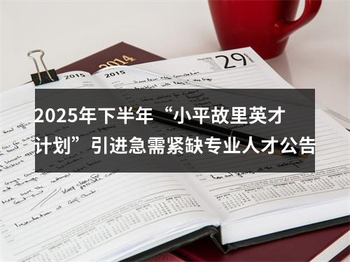 2025年下半年“小平故里英才计划”引进急需紧缺专业人才公告 图片