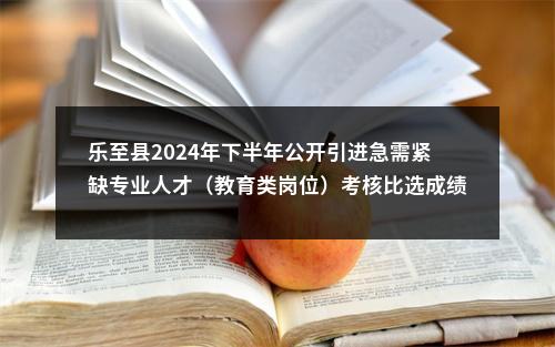 乐至县2024年下半年公开引进急需紧缺专业人才（教育类岗位）考核比选成绩、岗位排名及体检考察有关事项的公告 图片