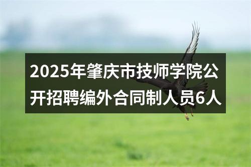 2025年肇庆市技师学院公开招聘编外合同制人员6人 图片