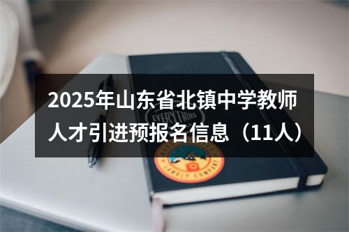 2025年山东省北镇中学教师人才引进预报名信息（11人） 图片