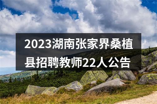 2023湖南张家界桑植县招聘教师22人公告 图片