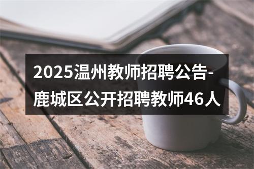 2025温州教师招聘公告-鹿城区公开招聘教师46人 图片