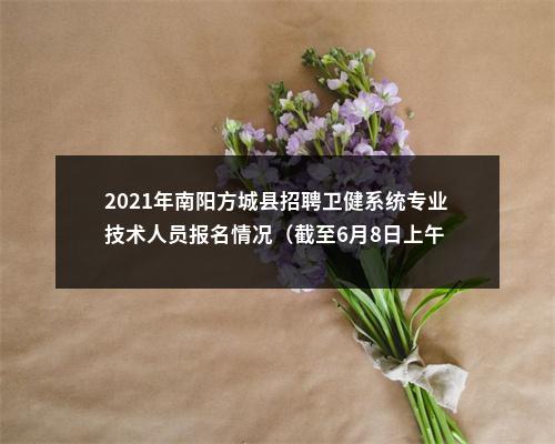 2021年南阳方城县招聘卫健系统专业技术人员报名情况（截至6月8日上午 ） 图片