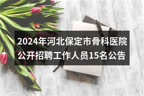 2024年河北保定市骨科医院公开招聘工作人员15名公告 图片
