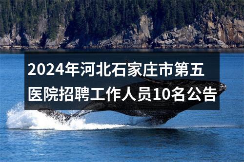 2024年河北石家庄市第五医院招聘工作人员10名公告 图片
