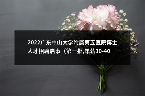 2022广东中山大学附属第五医院博士人才招聘启事（第一批,年薪30-40万） 图片