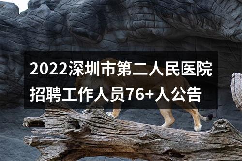 2022深圳市第二人民医院招聘工作人员76+人公告 图片