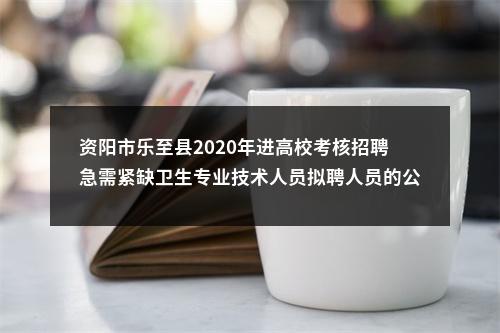 资阳市乐至县2020年进高校考核招聘急需紧缺卫生专业技术人员拟聘人员的公示（第二批） 图片
