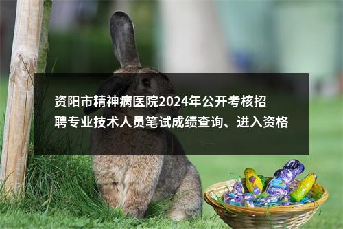 资阳市精神病医院2024年公开考核招聘专业技术人员笔试成绩查询、进入资格复审及面试相关事宜的公告 图片