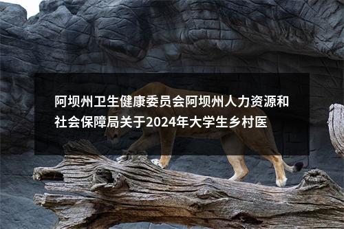 阿坝州卫生健康委员会阿坝州人力资源和社会保障局关于2024年大学生乡村医生专项计划招聘拟聘用17名同志的公示 图片