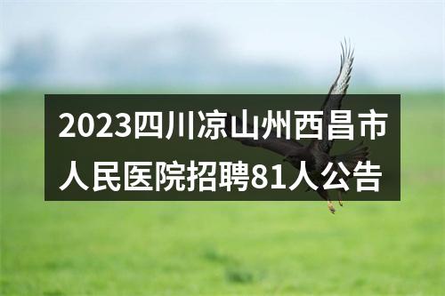 2023四川凉山州西昌市人民医院招聘81人公告 图片