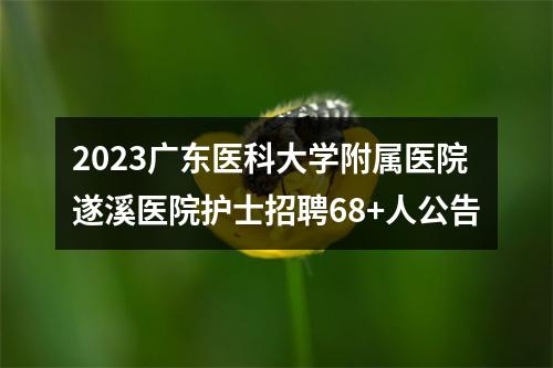 2023广东医科大学附属医院遂溪医院护士招聘68+人公告 图片